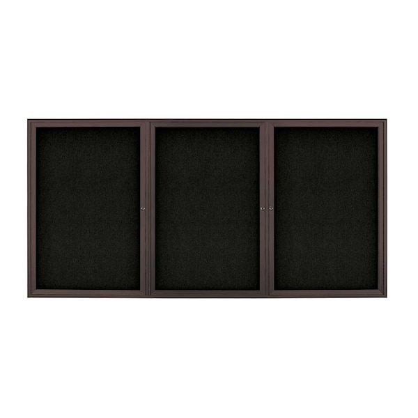 Sliding Door Indoor Enclosed Corkboard, 9